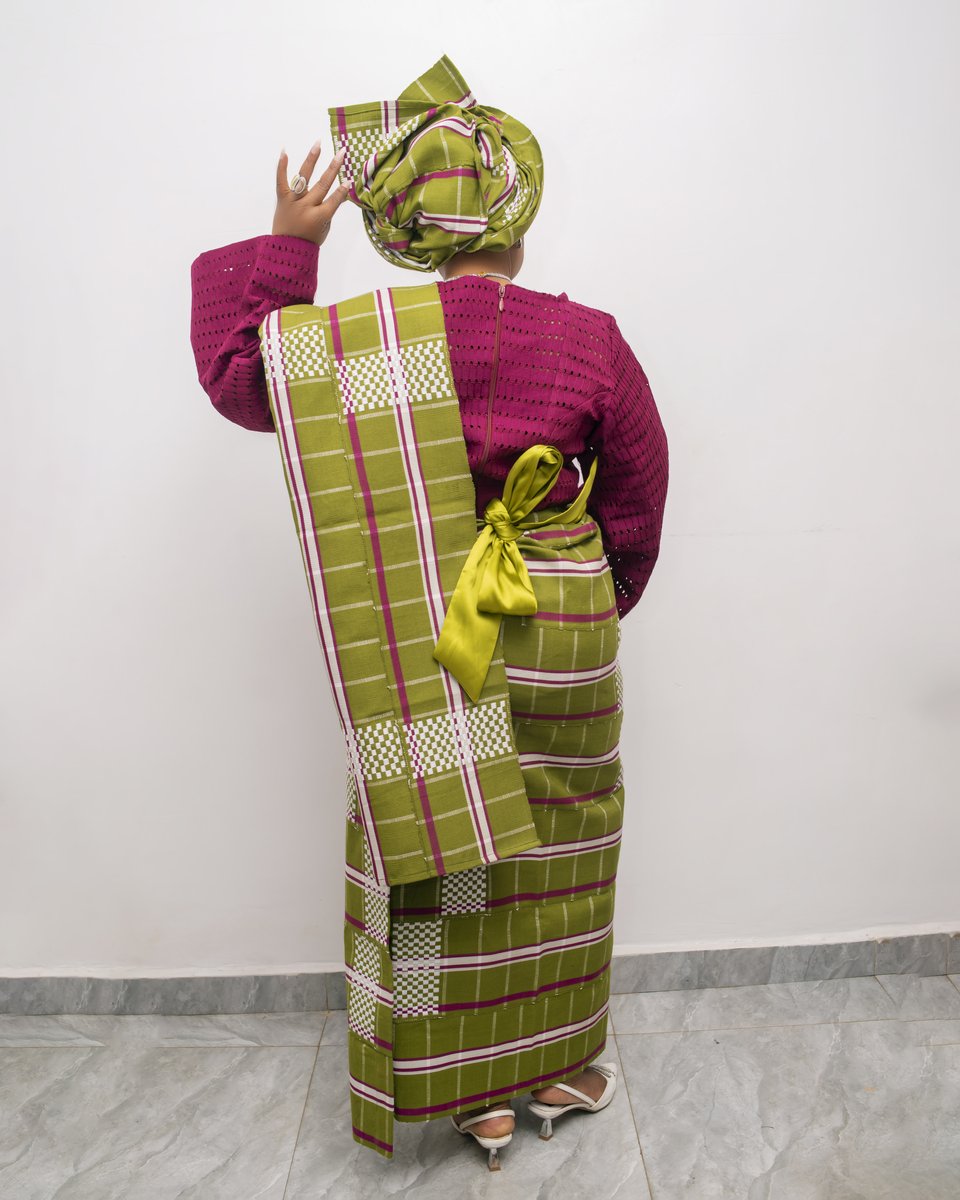 Zuch Jawu Aso oke blouse and wrapper with Auto gele and Ipele