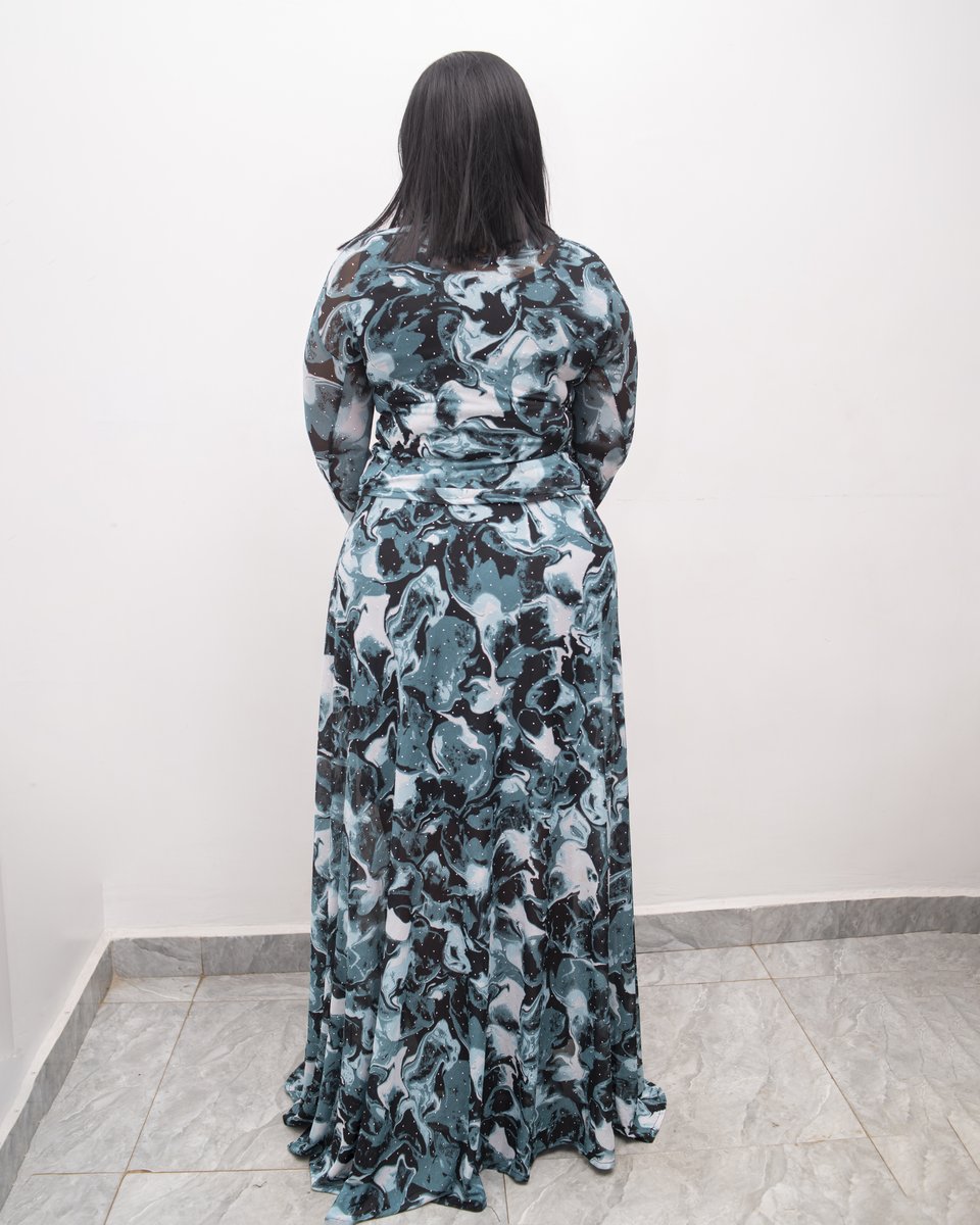 Mayor Stoned Mesh Top and Skirt