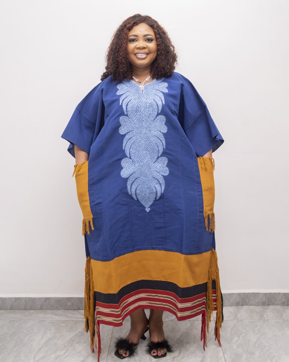 Zuch Embroidred Mixed Aso oke Dress