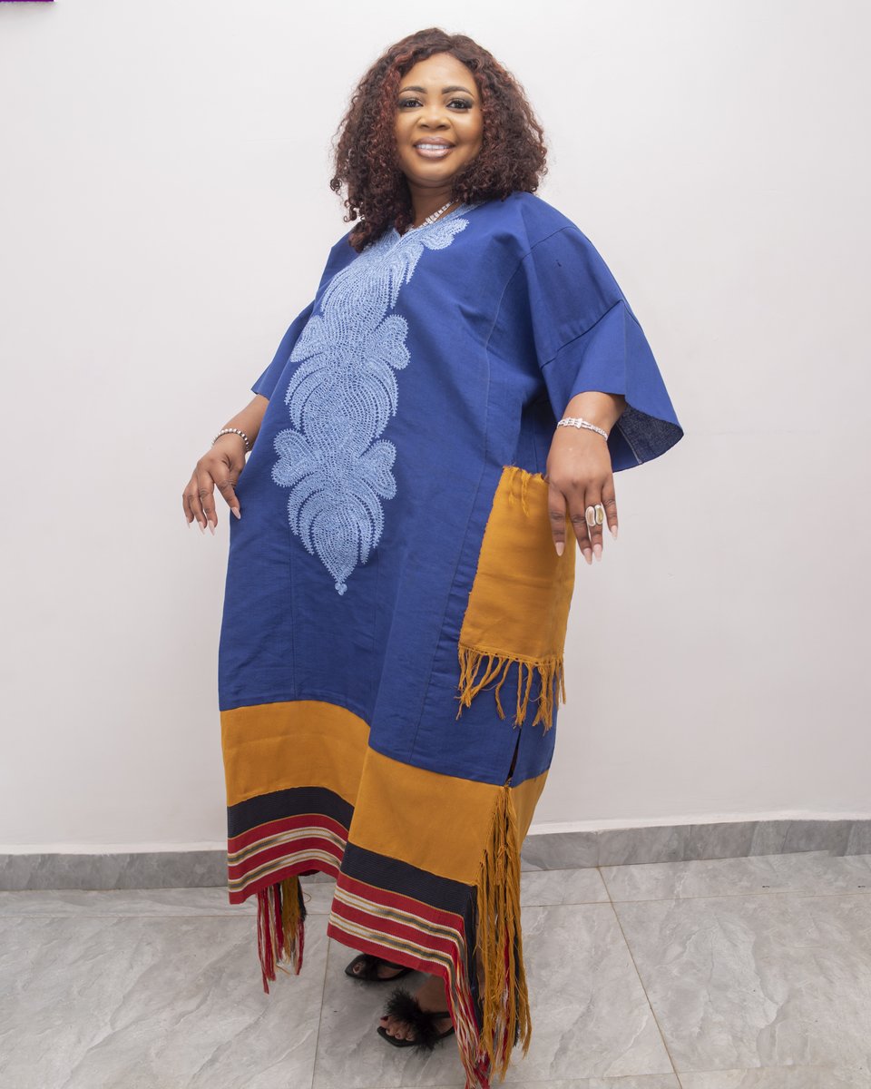 Zuch Embroidred Mixed Aso oke Dress