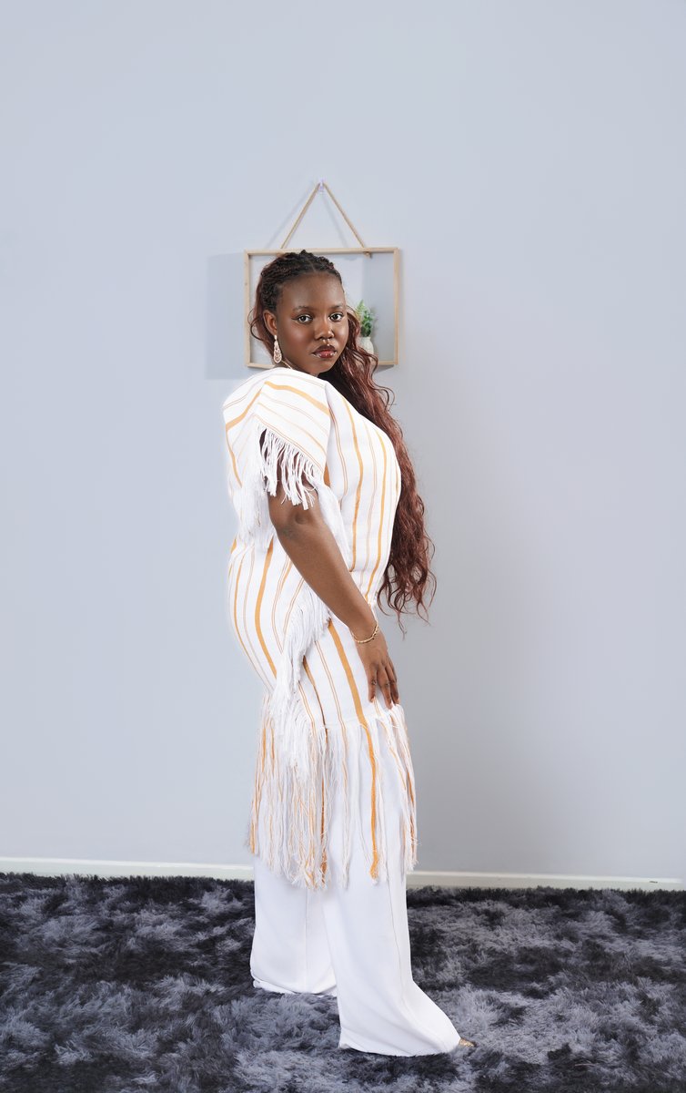 Zuch Shredded aso oke dress top