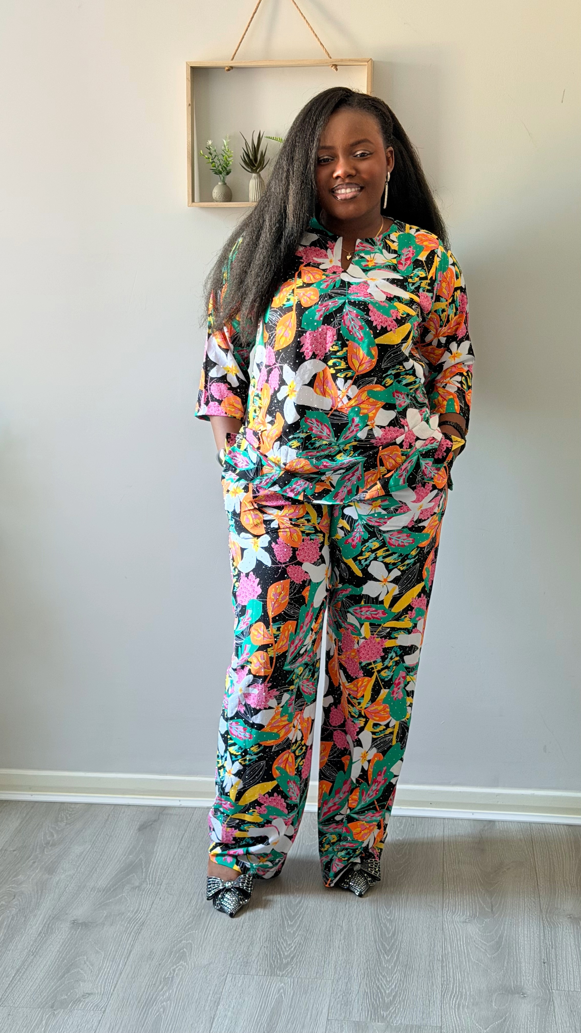 Mayor embelished vintage crepe set