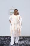 Zuch Shredded aso oke dress top